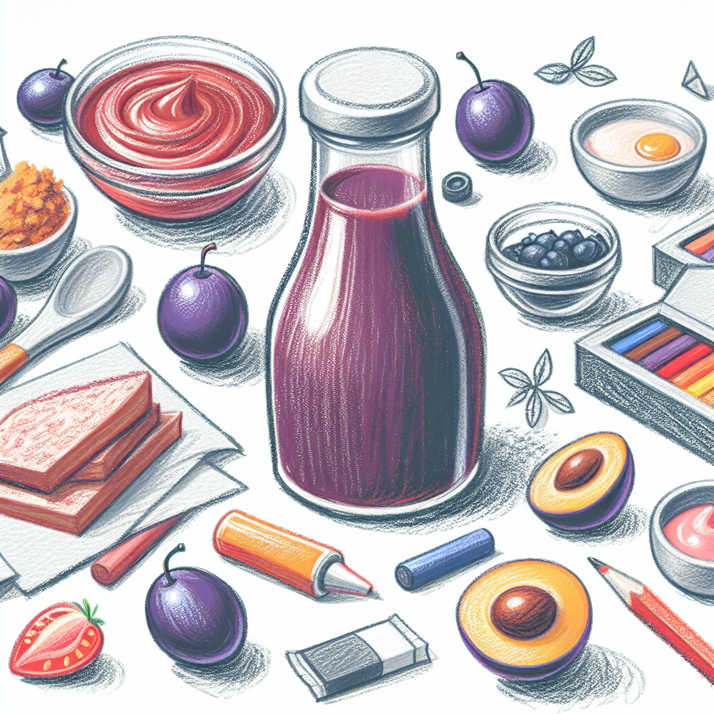 Pastelková ilustrace znázorňující téma: Omáčky