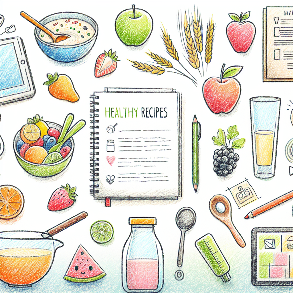 Pastelková ilustrace znázorňující téma: Zdravé vaření