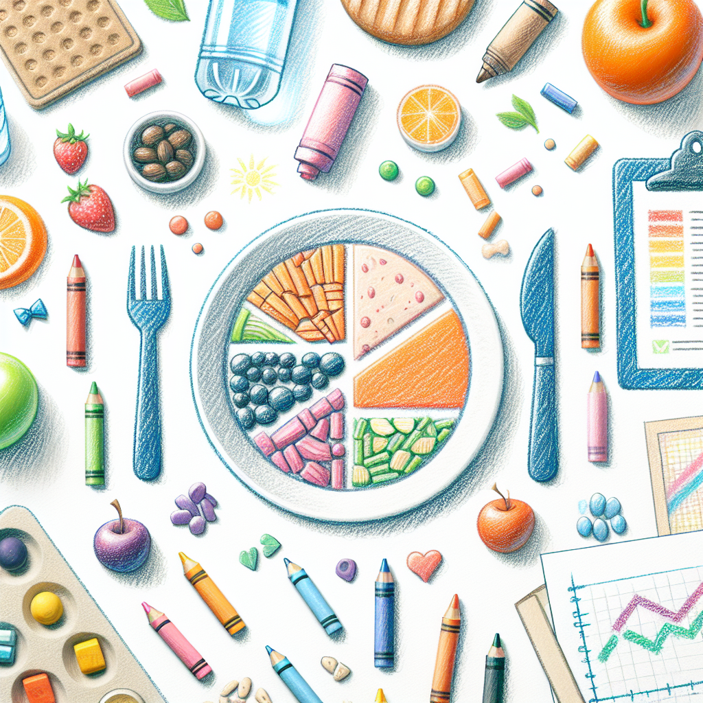 Pastelková ilustrace znázorňující téma: Zdravé stravování