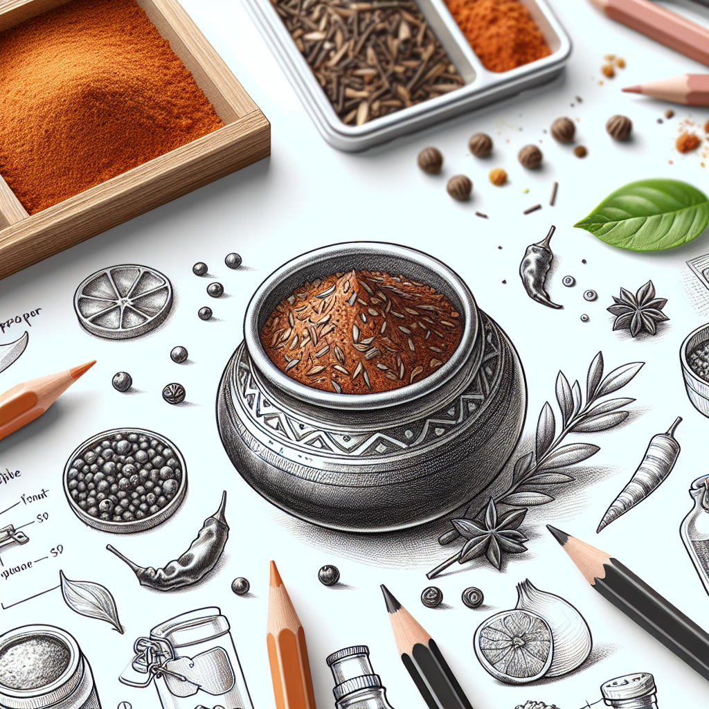 Pastelková ilustrace znázorňující téma: Indická kuchyně