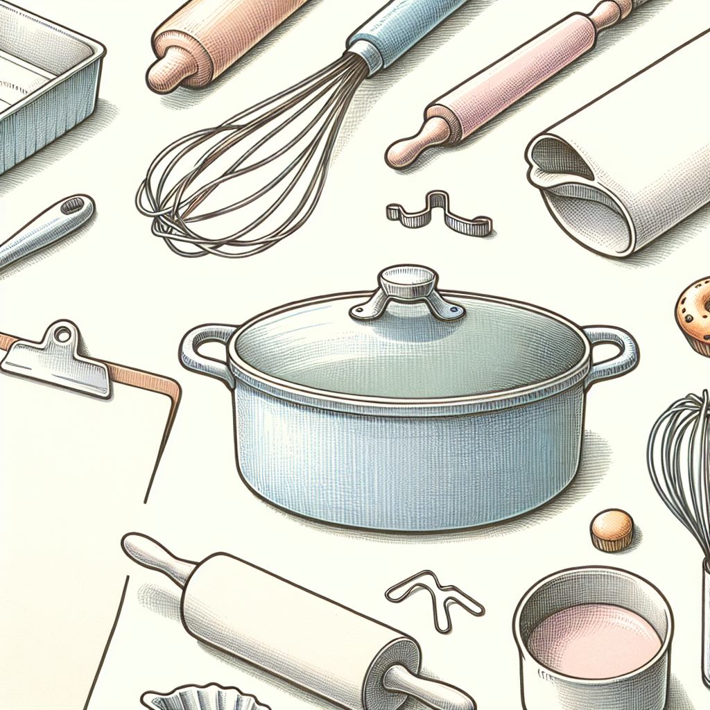 Pastelková ilustrace znázorňující téma: Vaření a pečení