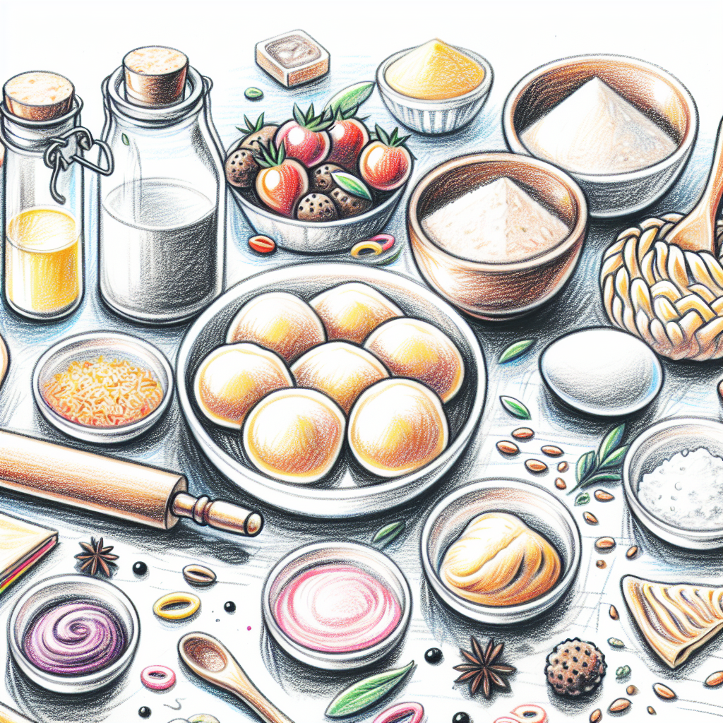 Pastelková ilustrace znázorňující téma: Recepty