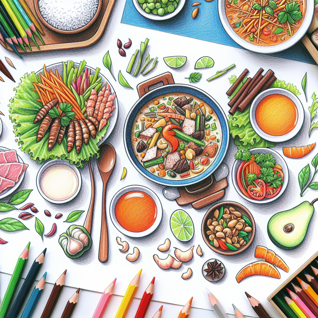 Pastelková ilustrace znázorňující téma: Kuchyně