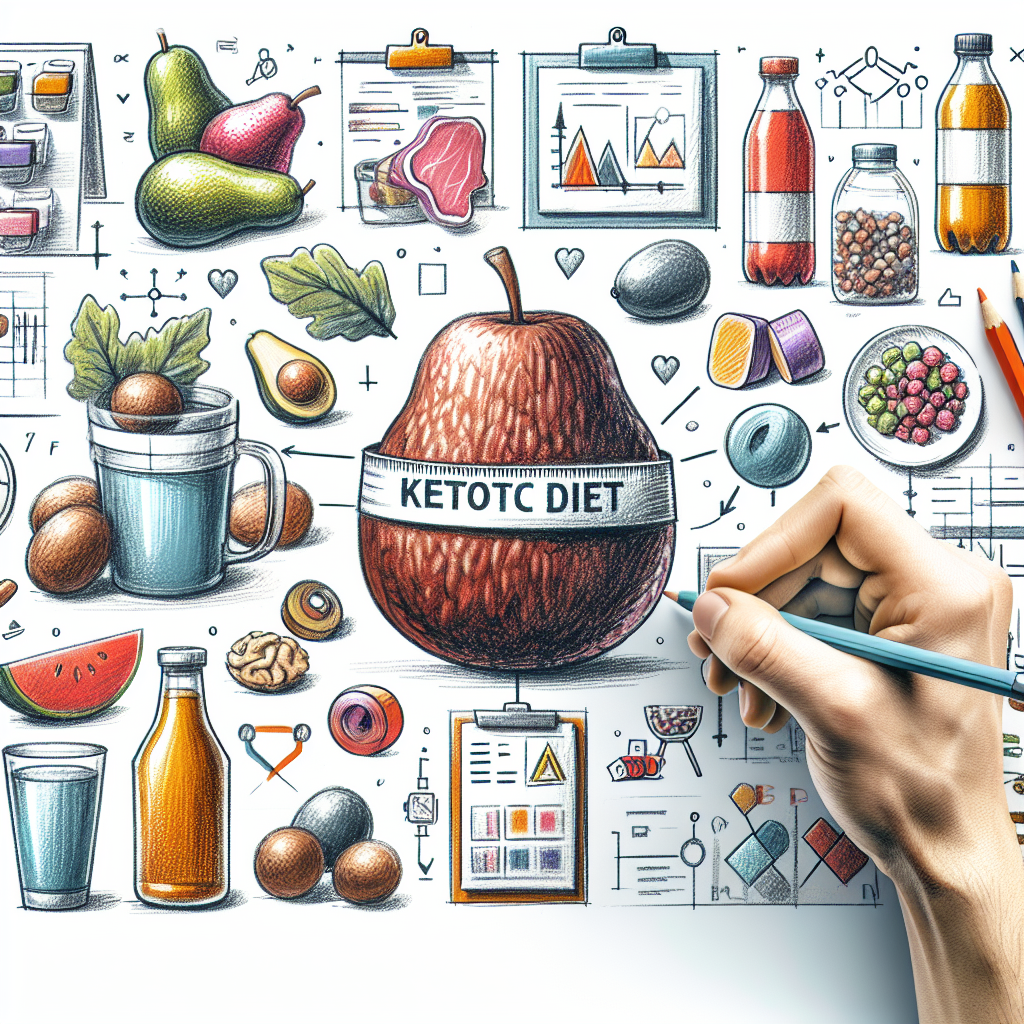 Pastelková ilustrace znázorňující téma: Diety a výživa