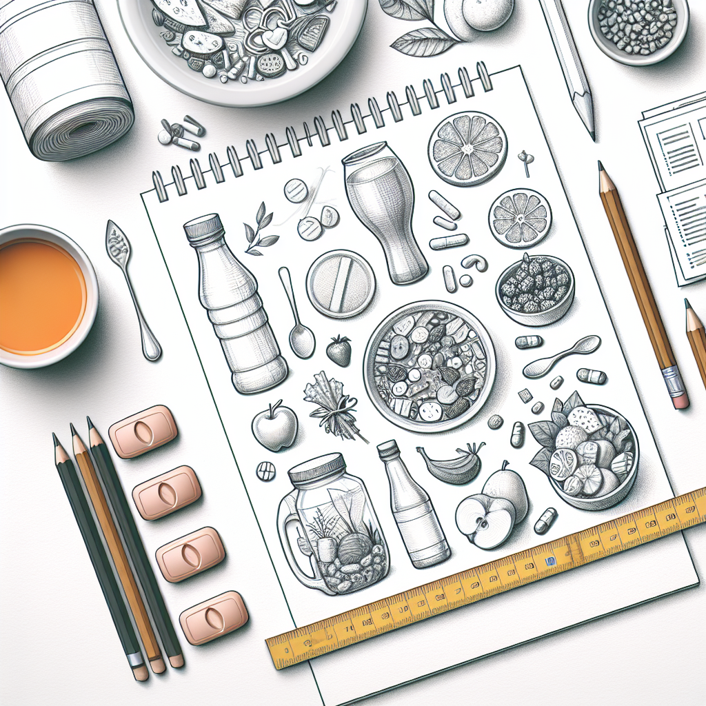 Pastelková ilustrace znázorňující téma: Diety