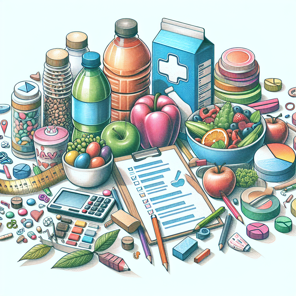 Pastelková ilustrace znázorňující téma: Diety