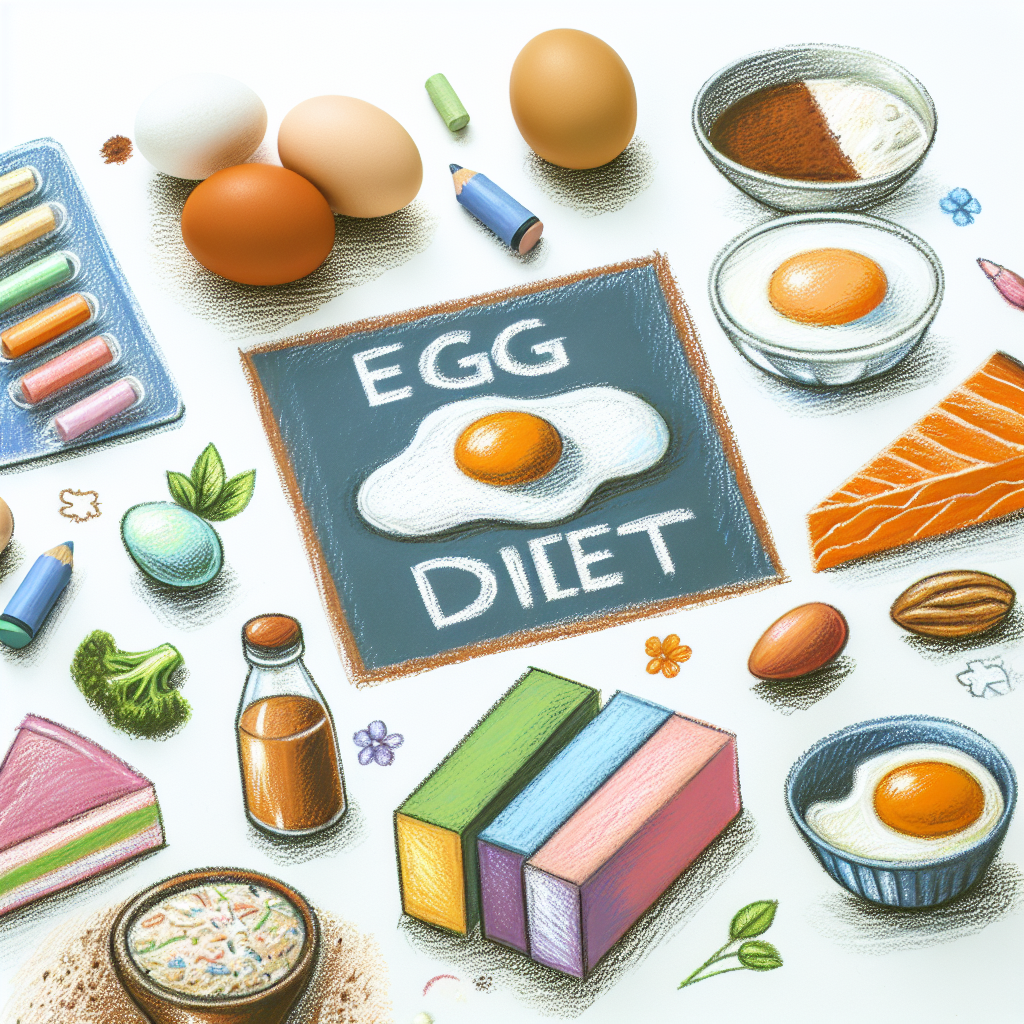 Pastelková ilustrace znázorňující téma: Diety