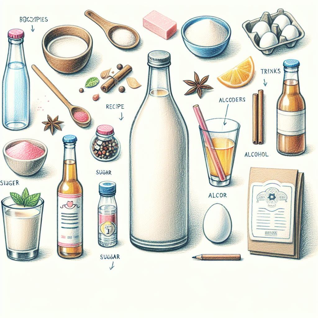 Pastelková ilustrace znázorňující téma: Nápoje