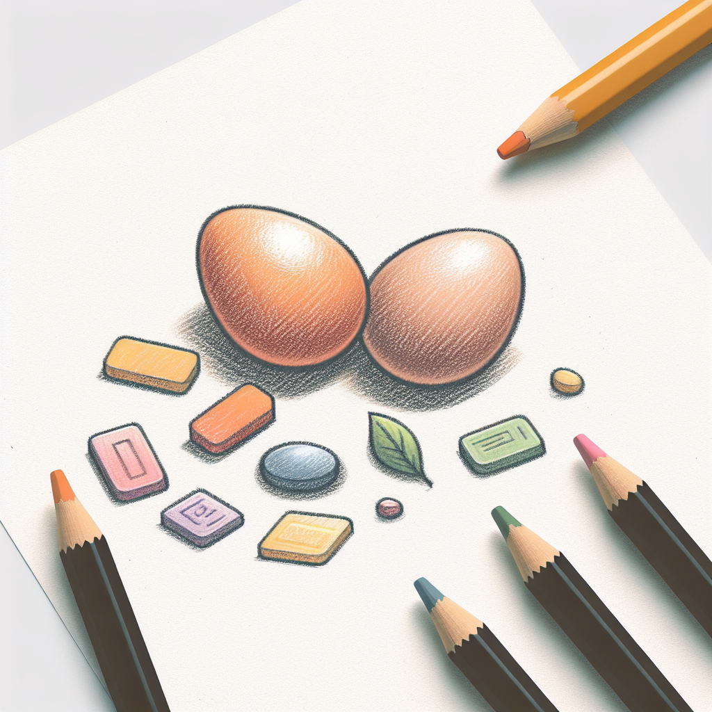 Pastelková ilustrace znázorňující téma: Výživa