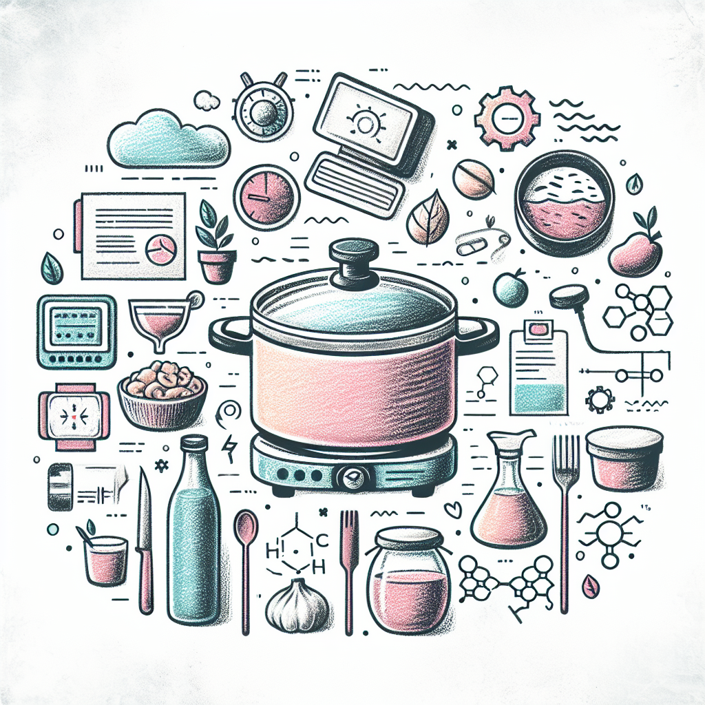 Pastelková ilustrace znázorňující téma: Vaření