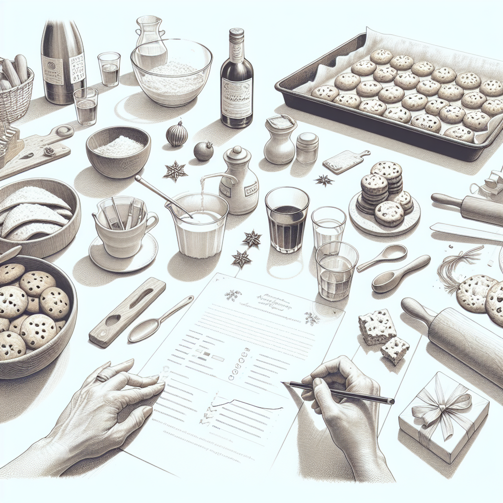 Pastelková ilustrace znázorňující téma: Recepty