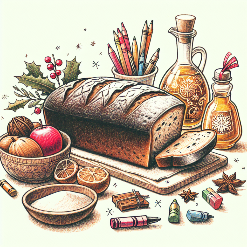 Pastelková ilustrace znázorňující téma: Vánoční pečení