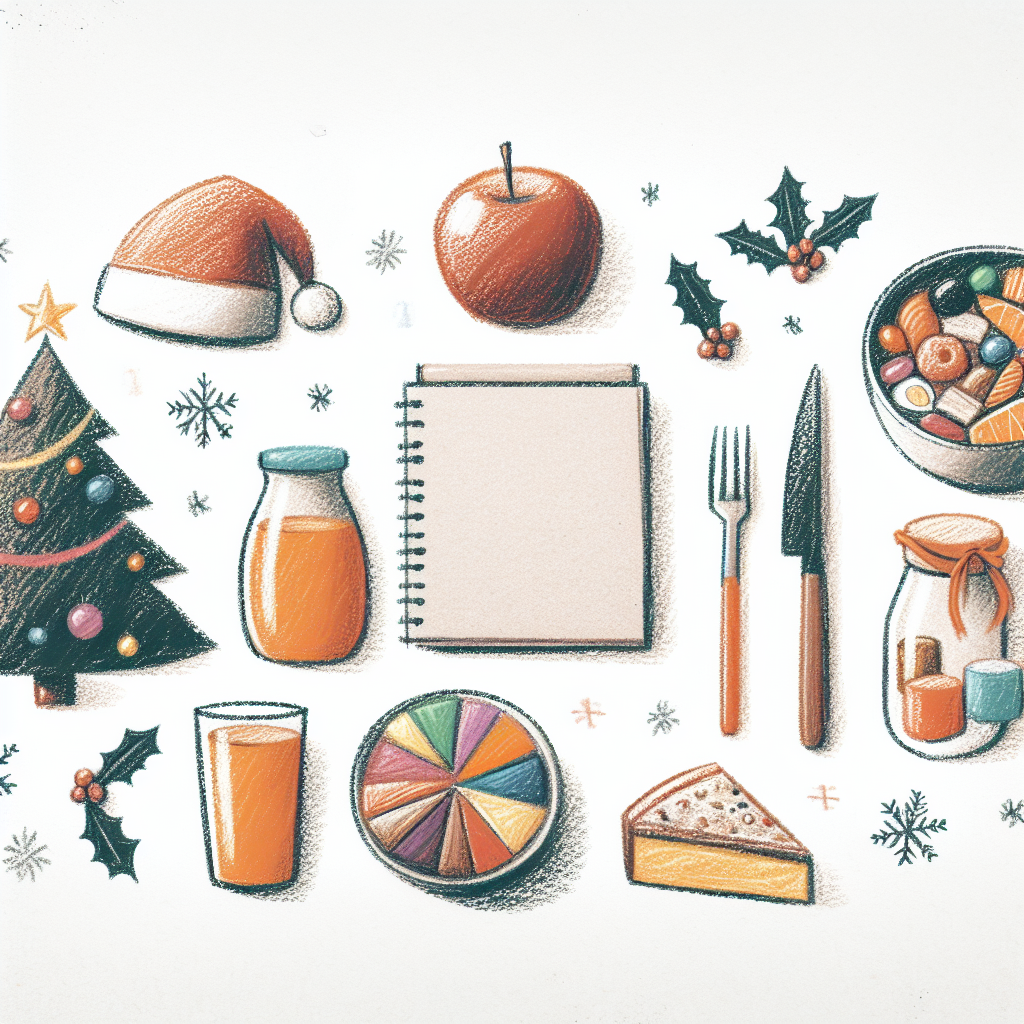 Pastelková ilustrace znázorňující téma: Vánoční tradice