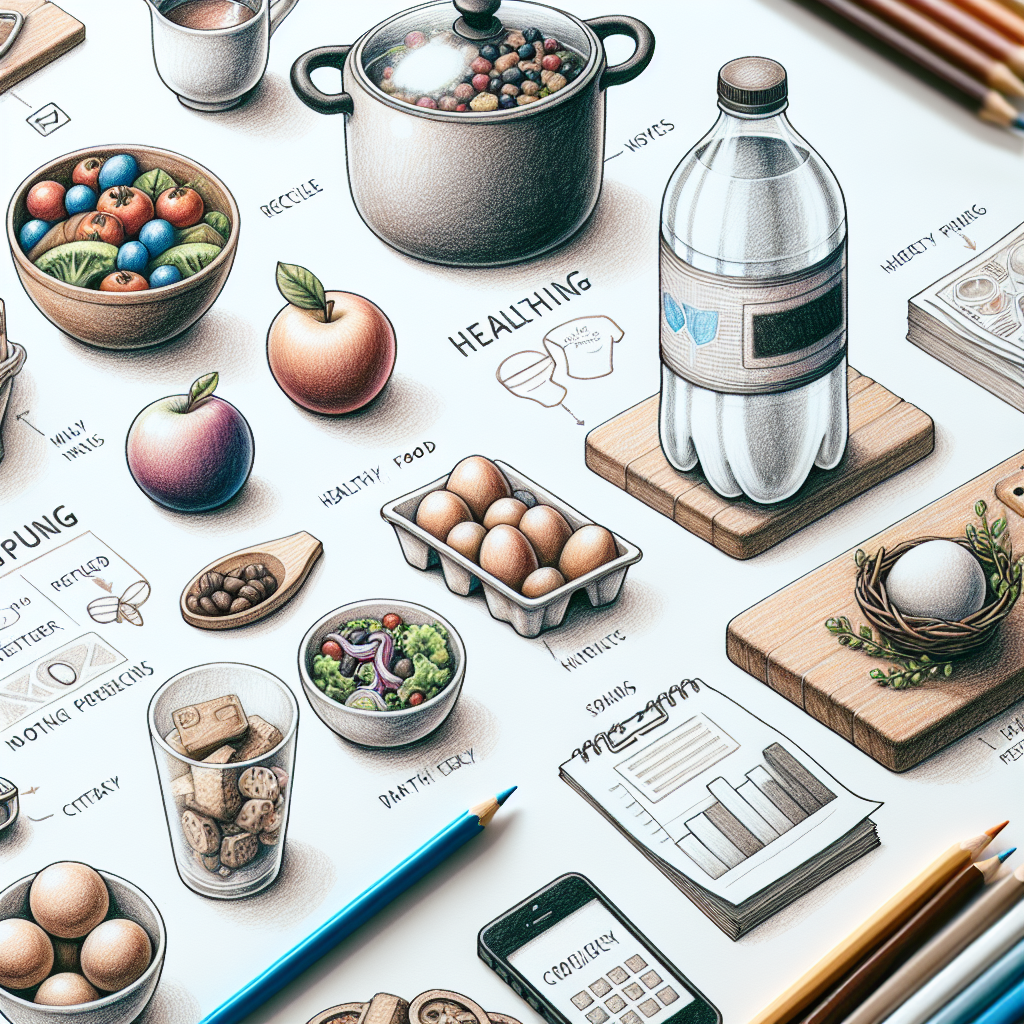 Pastelková ilustrace znázorňující téma: Recepty a vaření