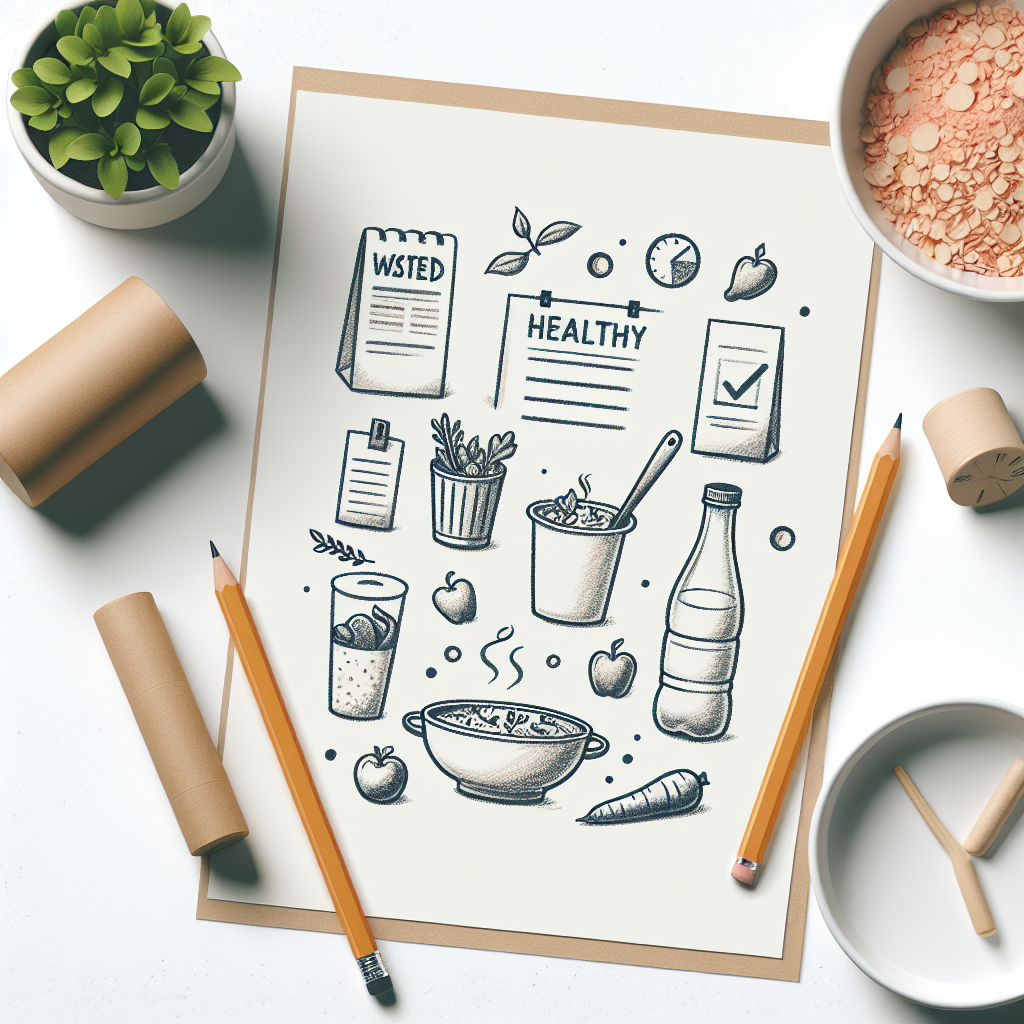 Pastelková ilustrace znázorňující téma: Zdravé vaření