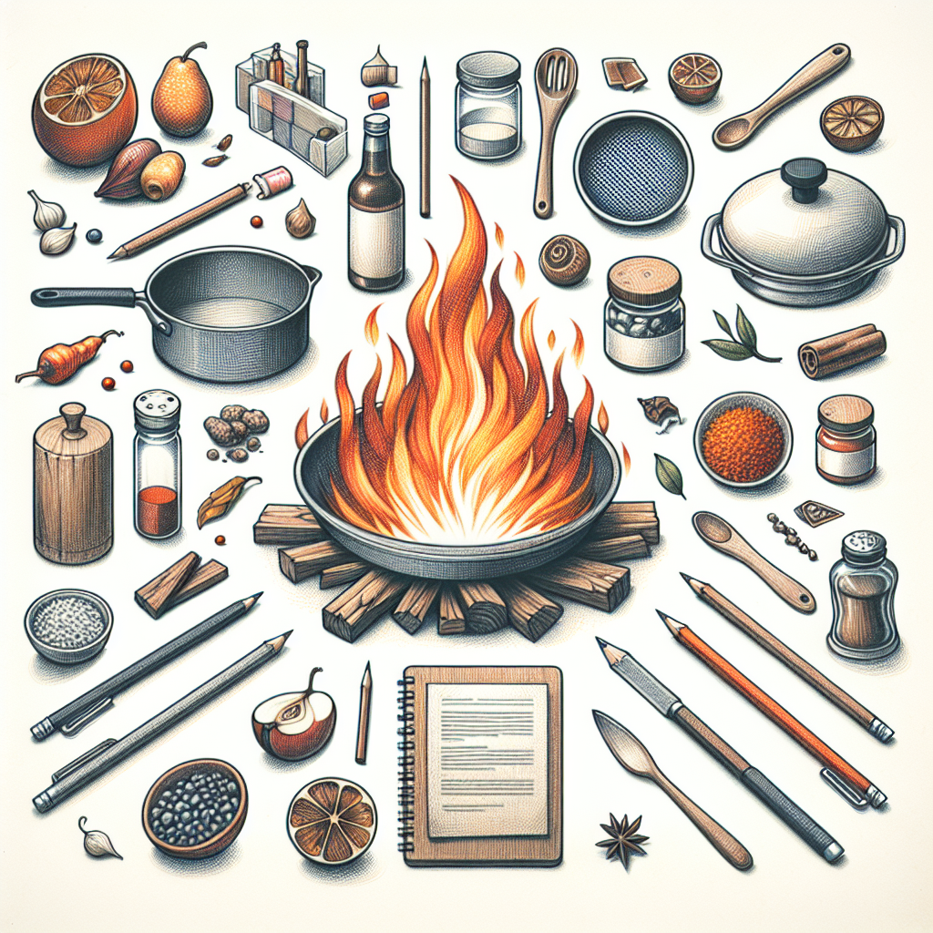 Pastelková ilustrace znázorňující téma: Vaření