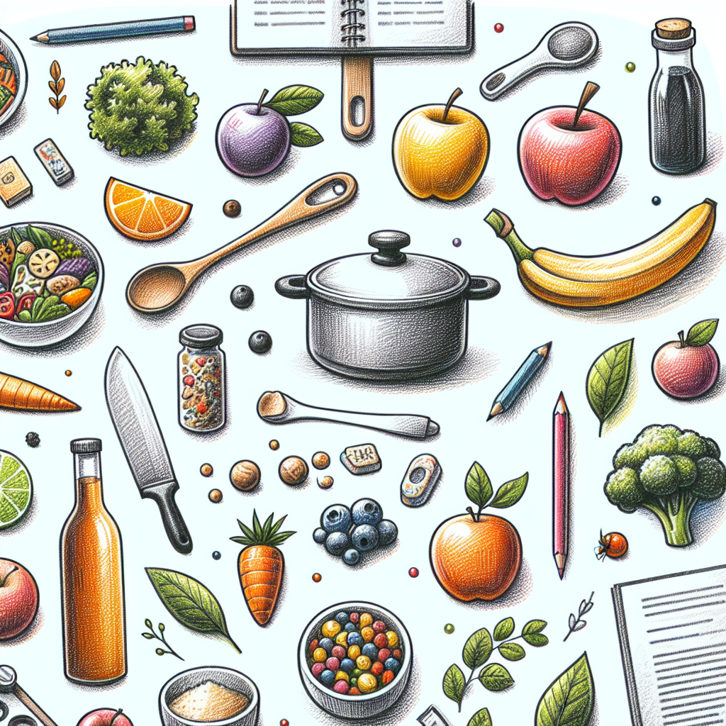 Pastelková ilustrace znázorňující téma: Vaření