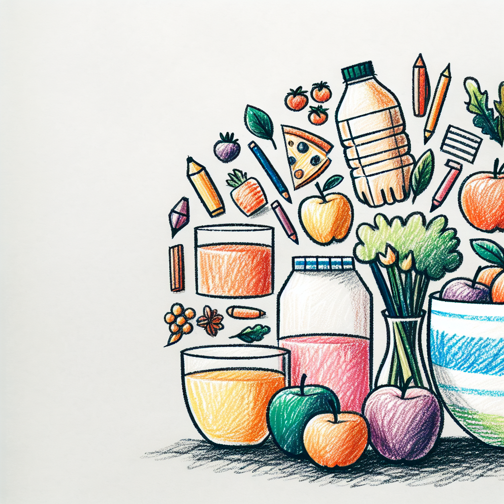 Pastelková ilustrace znázorňující téma: Vaření