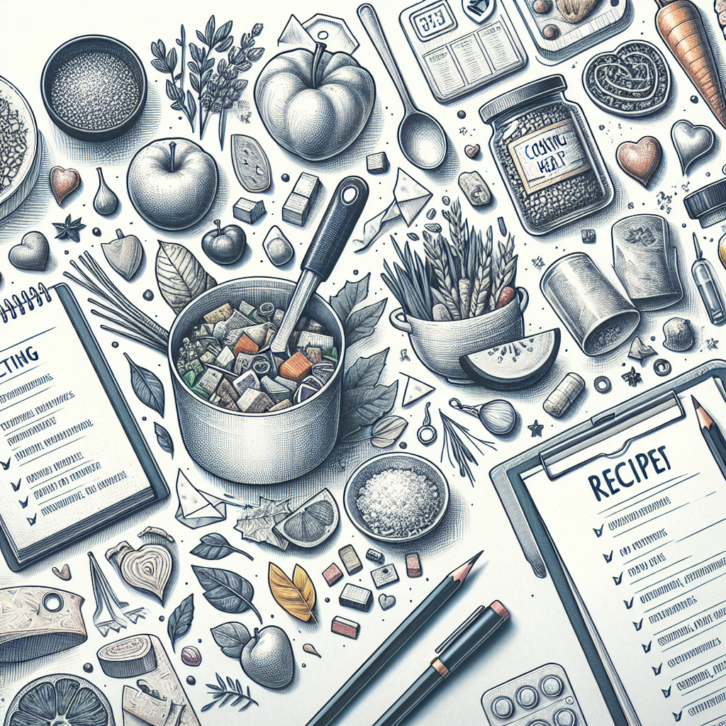 Pastelková ilustrace znázorňující téma: Vaření