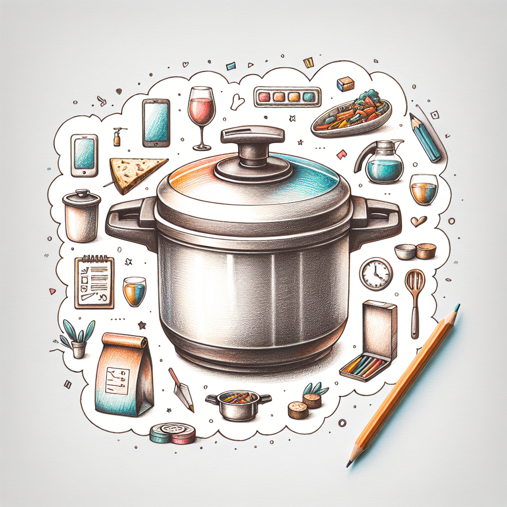 Pastelková ilustrace znázorňující téma: Vaření