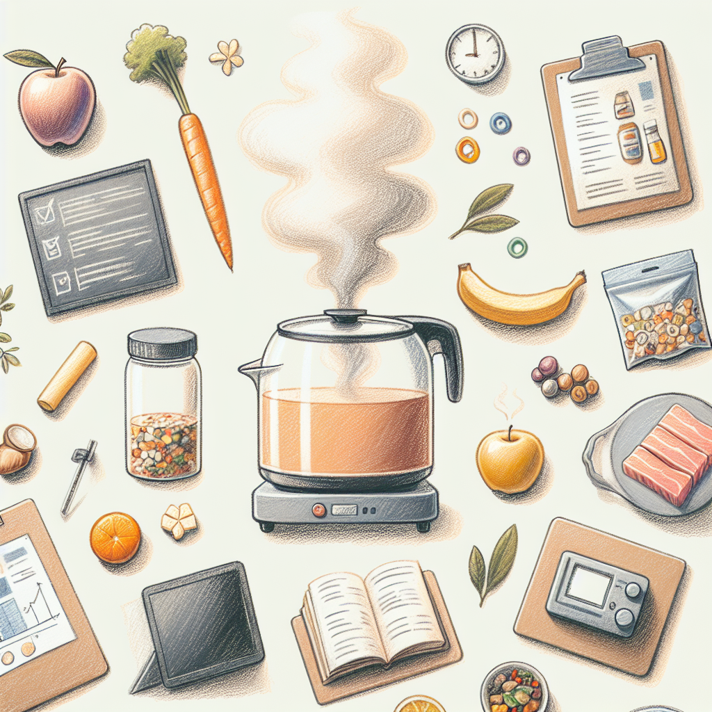 Pastelková ilustrace znázorňující téma: Zdravé vaření