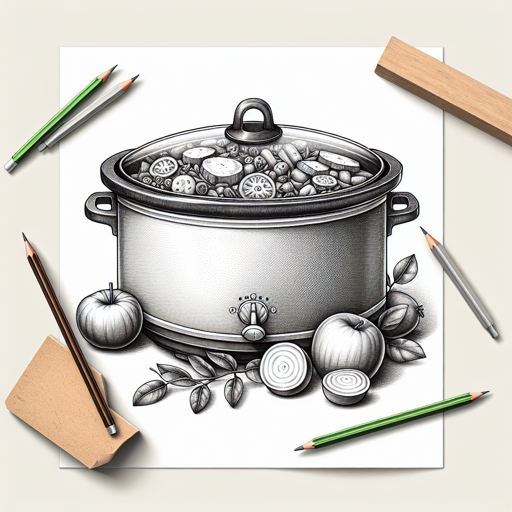 Pastelková ilustrace znázorňující téma: Vaření