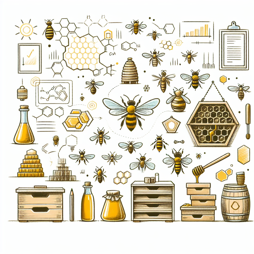 Pastelková ilustrace znázorňující téma: Včelaření