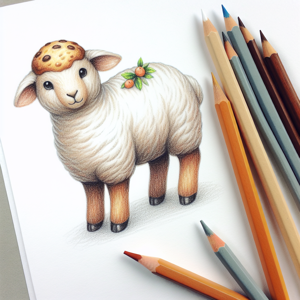 Pastelková ilustrace znázorňující téma: Velikonoční pečení