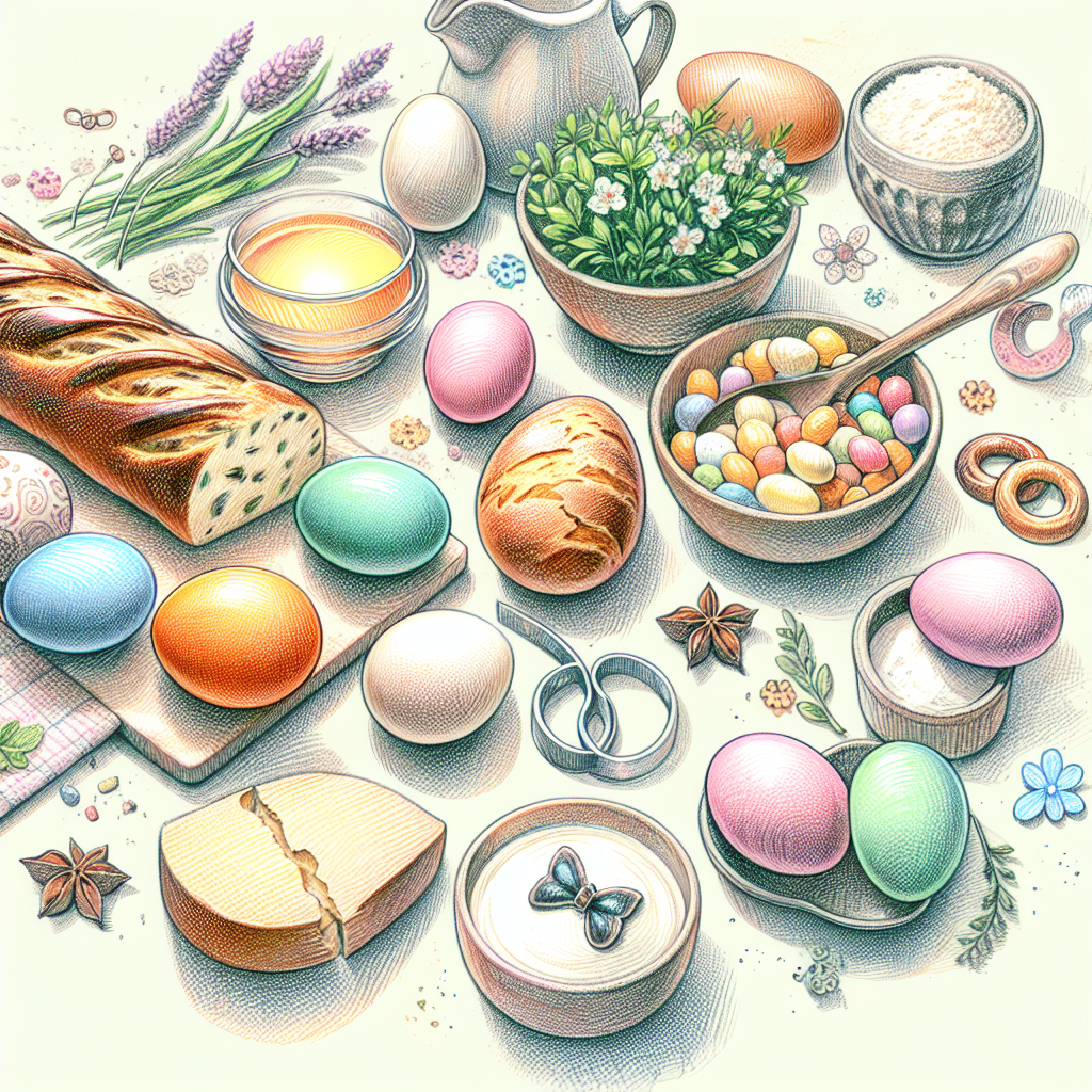 Pastelková ilustrace znázorňující téma: Recepty