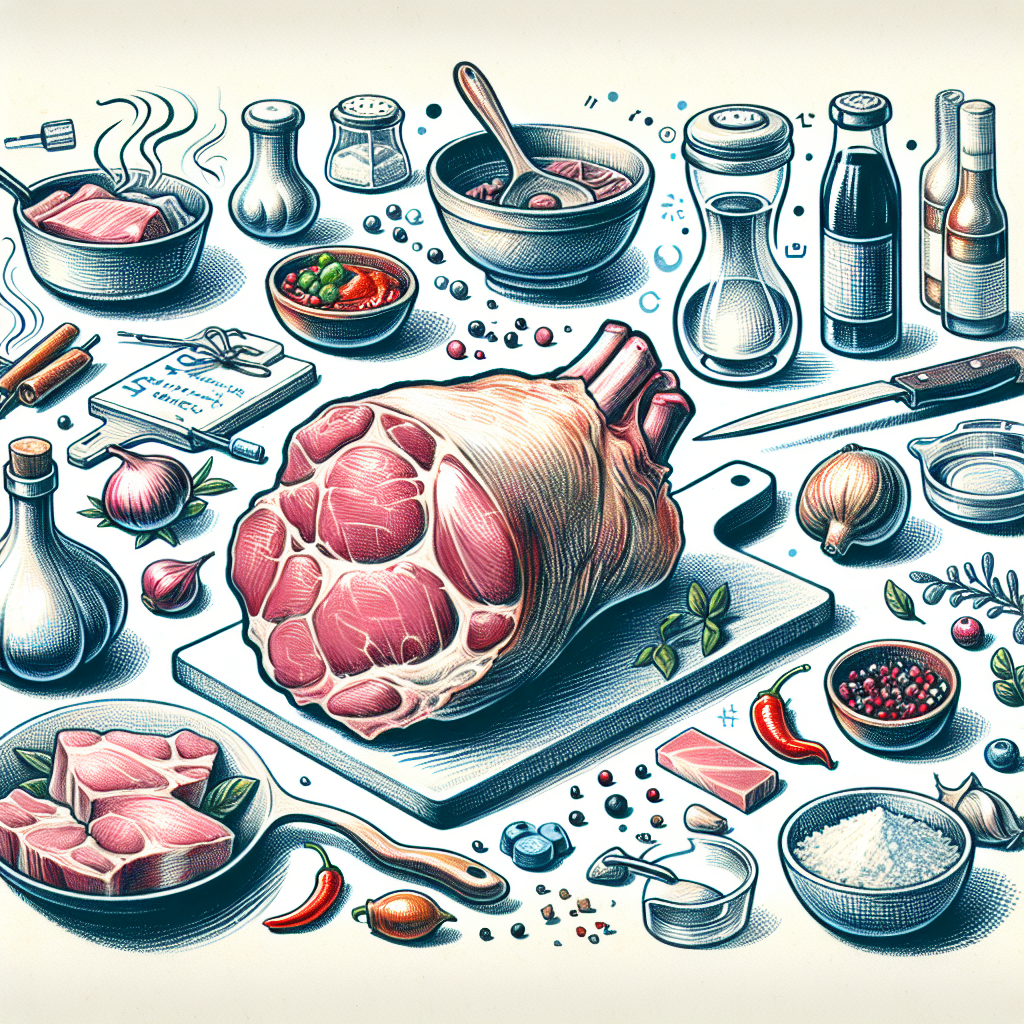 Pastelková ilustrace znázorňující téma: Recepty na maso