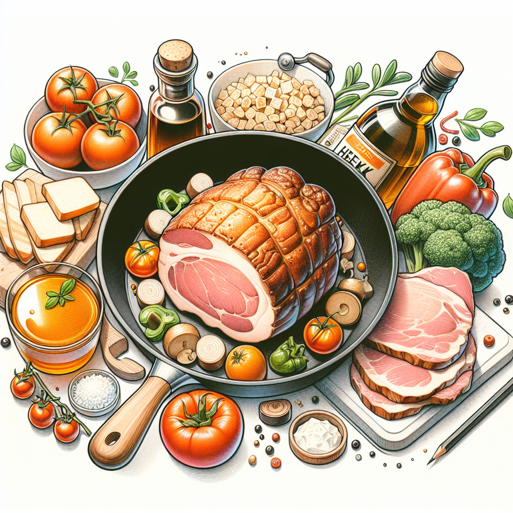 Pastelková ilustrace znázorňující téma: Česká kuchyně