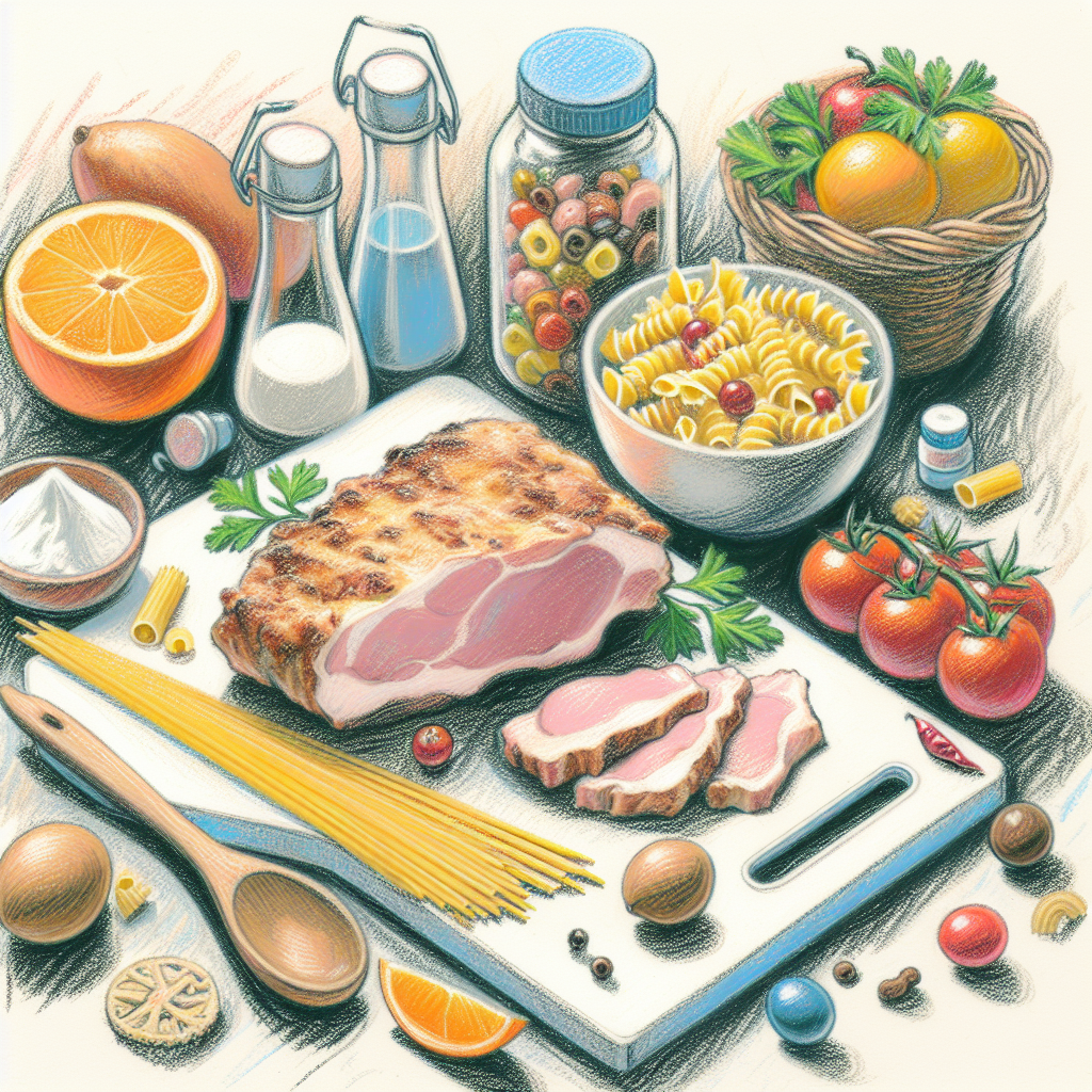 Pastelková ilustrace znázorňující téma: Recepty