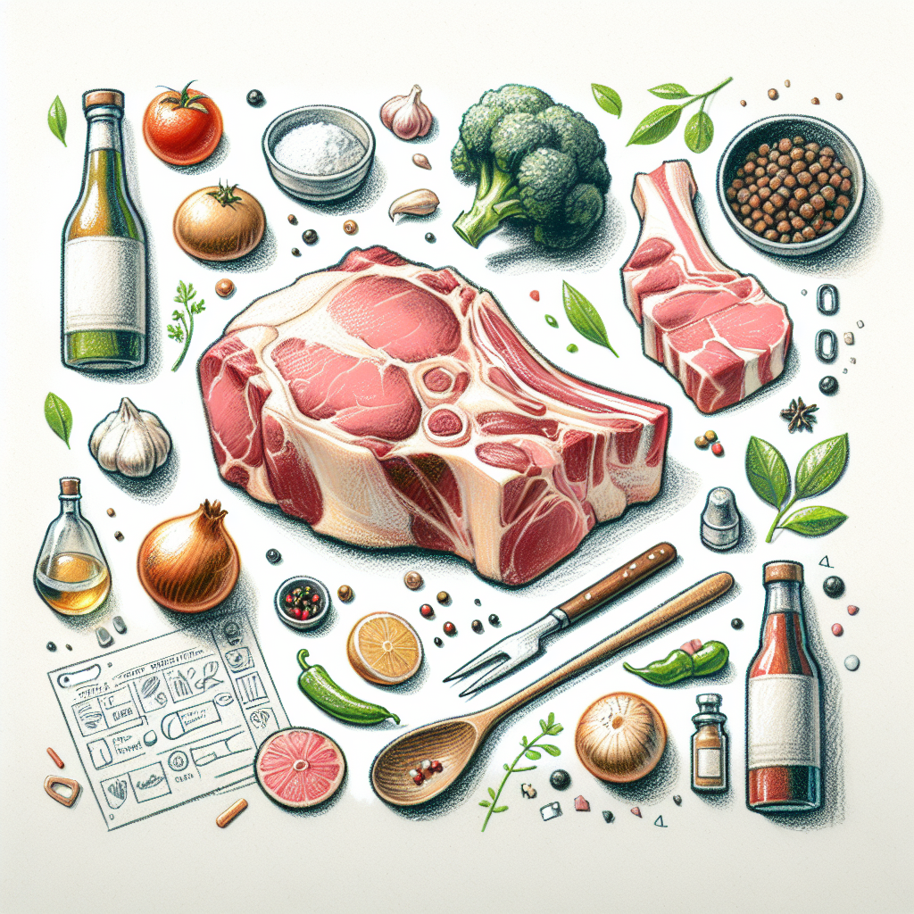 Pastelková ilustrace znázorňující téma: Maso a stravování