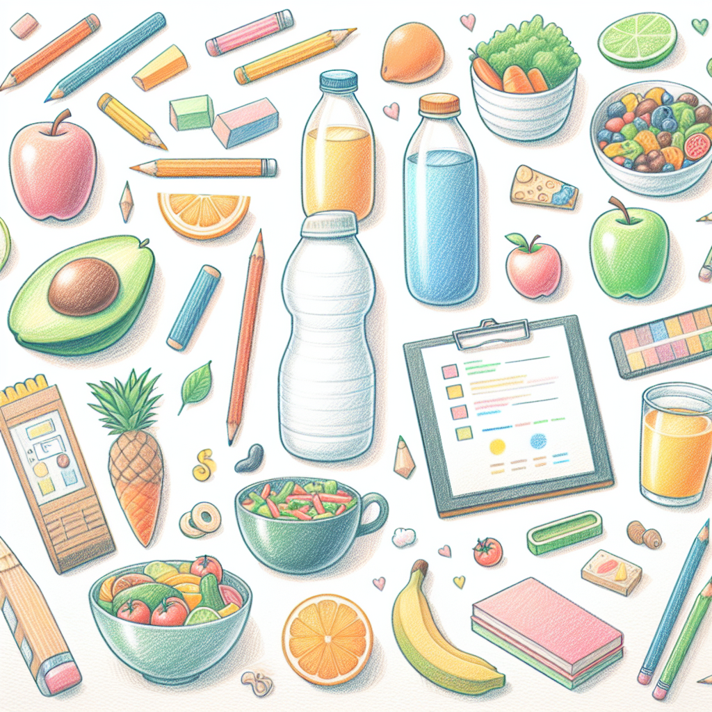 Pastelková ilustrace znázorňující téma: Zdravá výživa