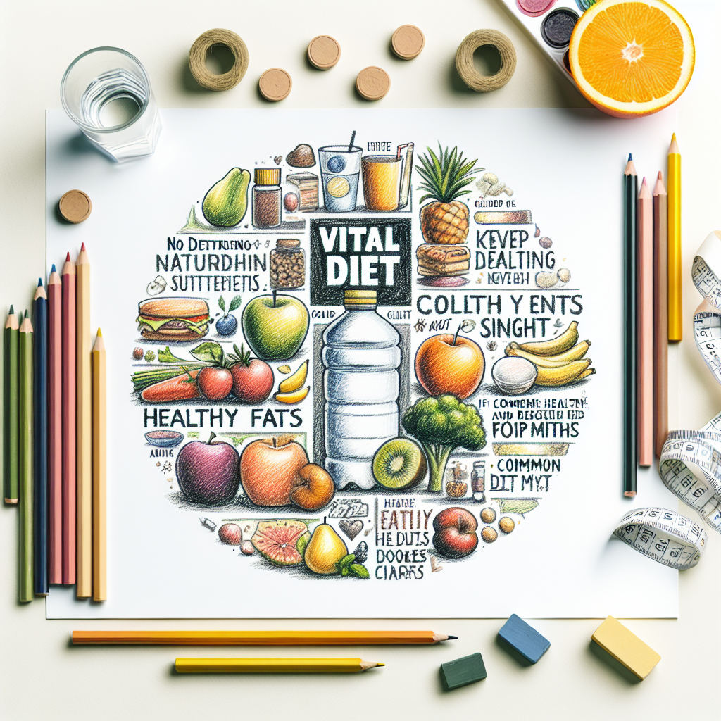 Pastelková ilustrace znázorňující téma: Zdravá výživa