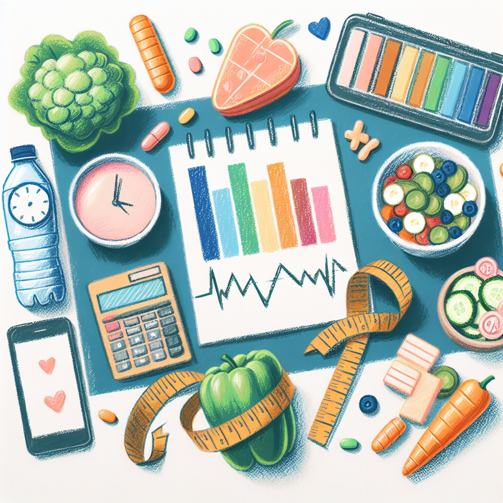 Pastelková ilustrace znázorňující téma: Diety