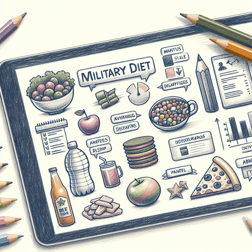 Pastelková ilustrace znázorňující téma: Diety