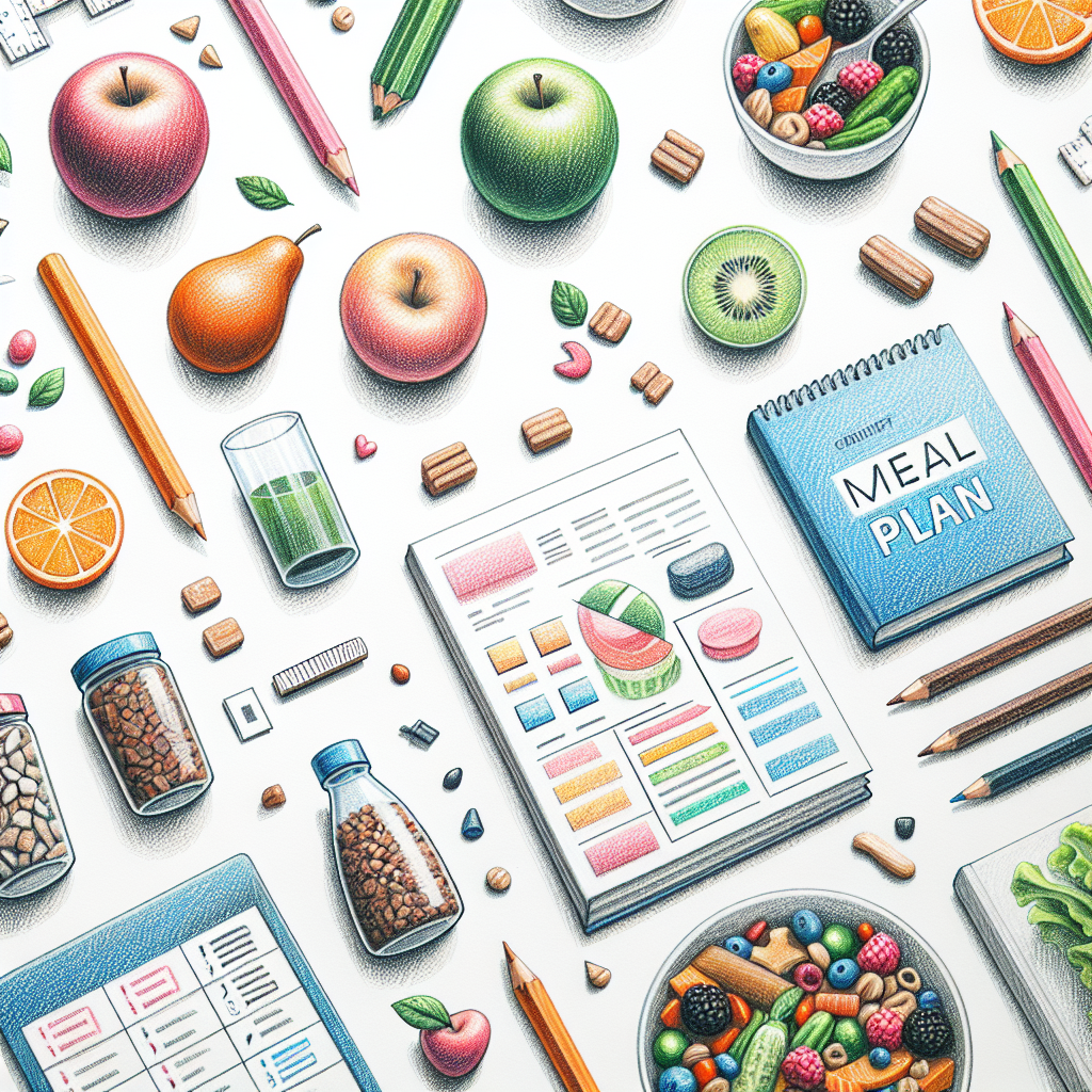 Pastelková ilustrace znázorňující téma: Výživa