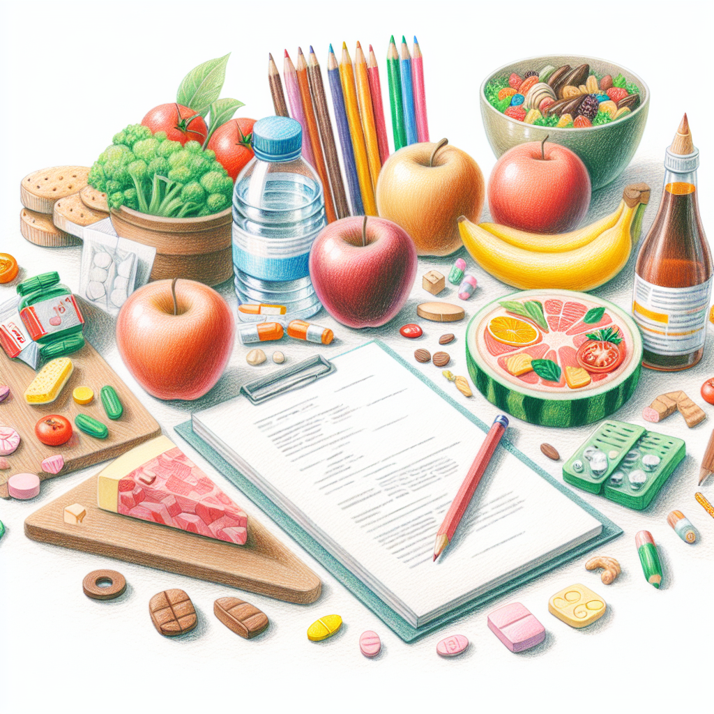 Pastelková ilustrace znázorňující téma: Zdravá výživa