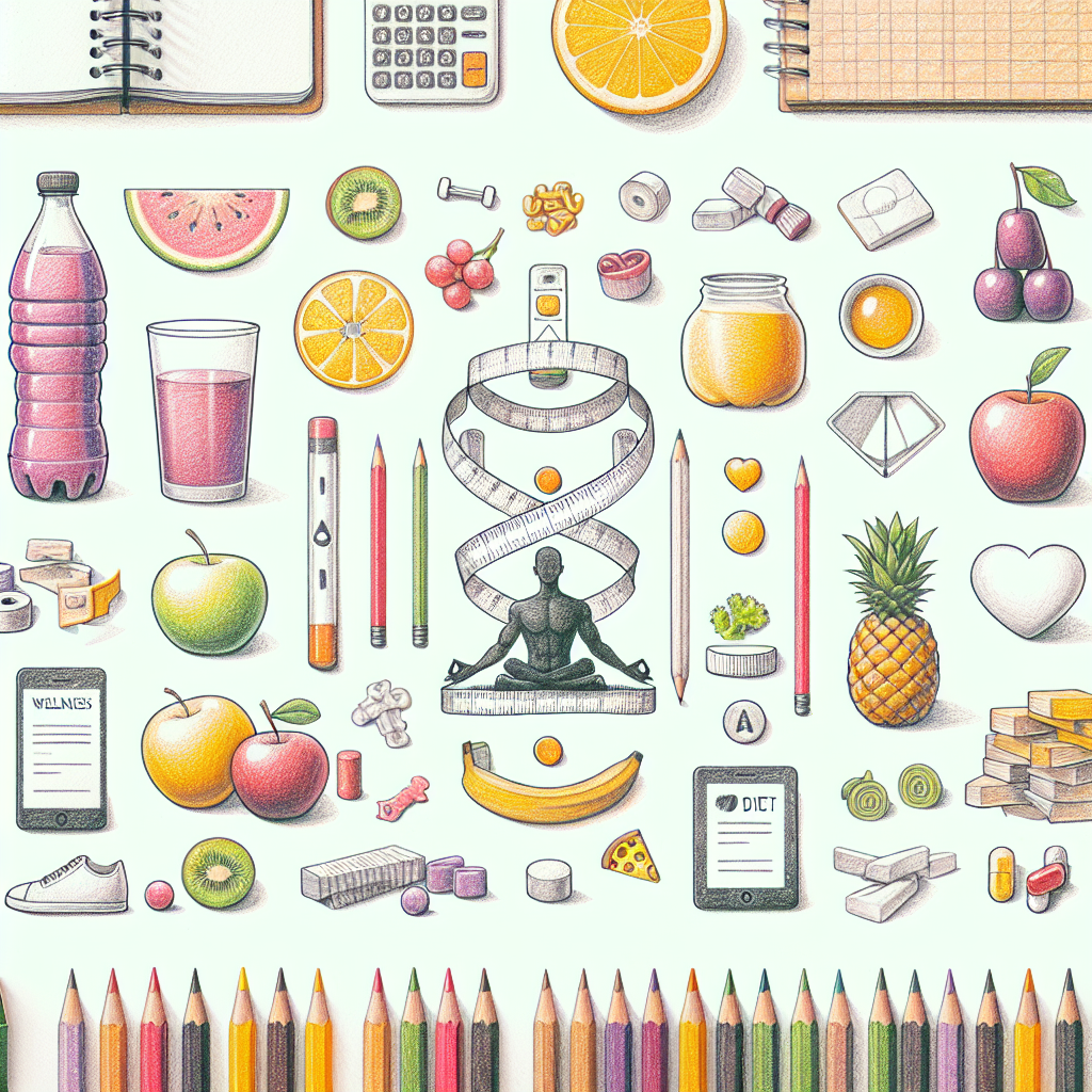 Pastelková ilustrace znázorňující téma: Zdravé stravování