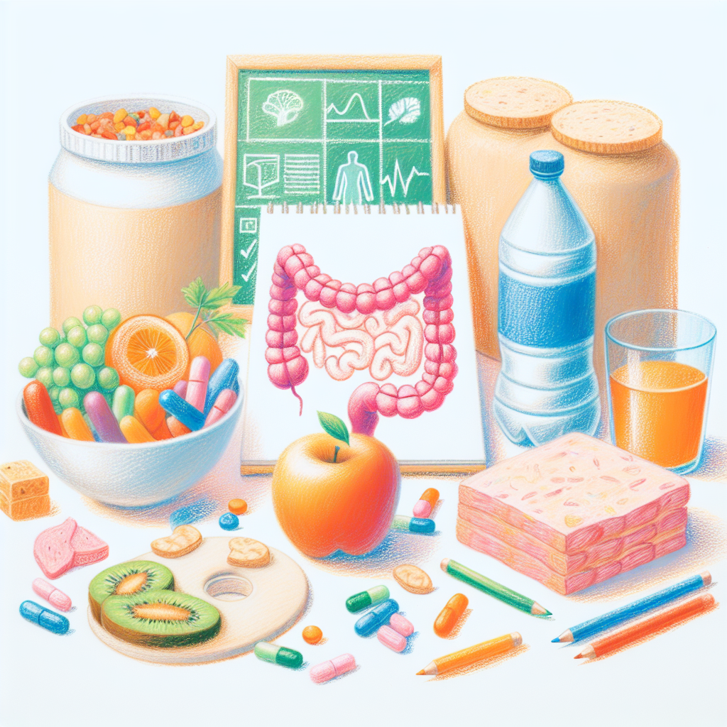 Pastelková ilustrace znázorňující téma: Zdraví a výživa