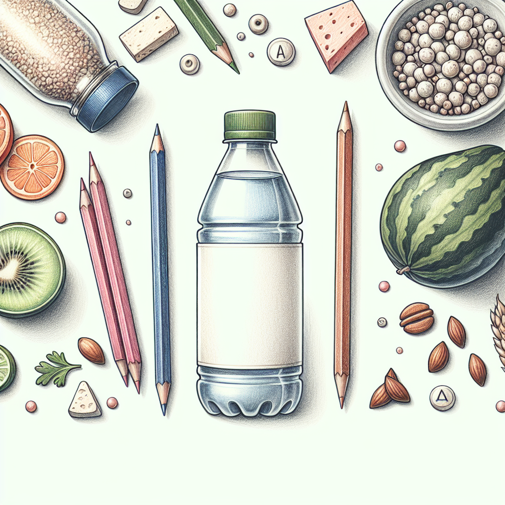 Pastelková ilustrace znázorňující téma: Výživa