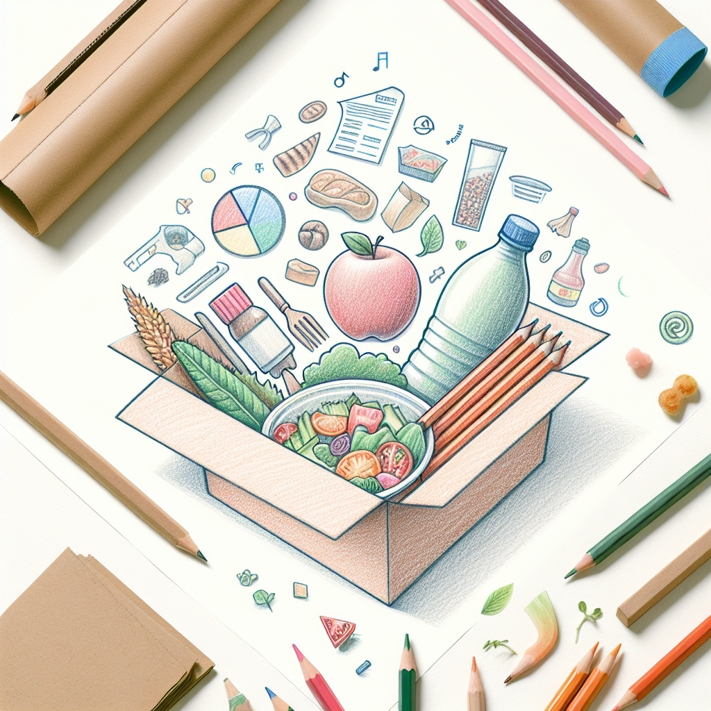 Pastelková ilustrace znázorňující téma: Zdravá strava