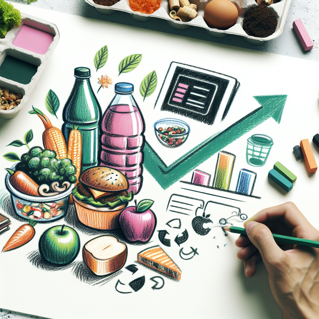 Pastelková ilustrace znázorňující téma: Vaření a stravování