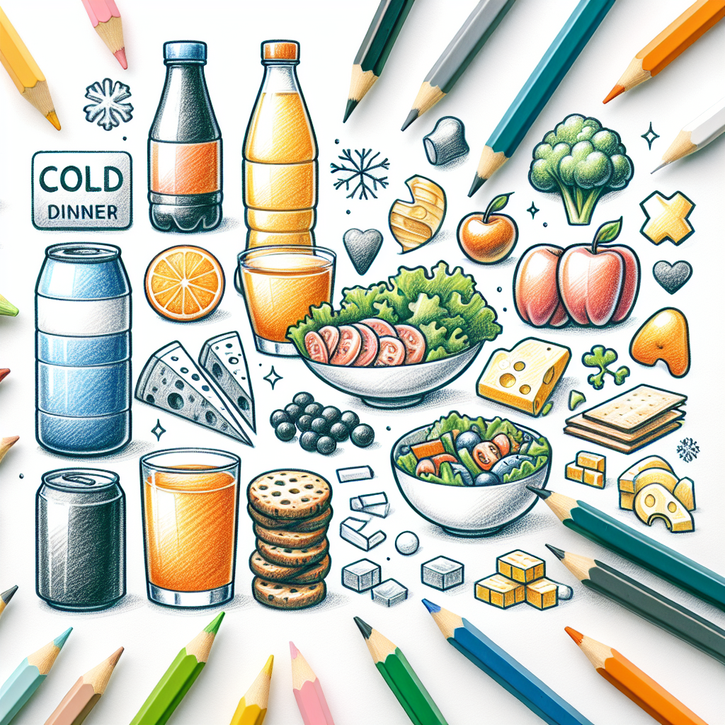 Pastelková ilustrace znázorňující téma: Zdravá strava