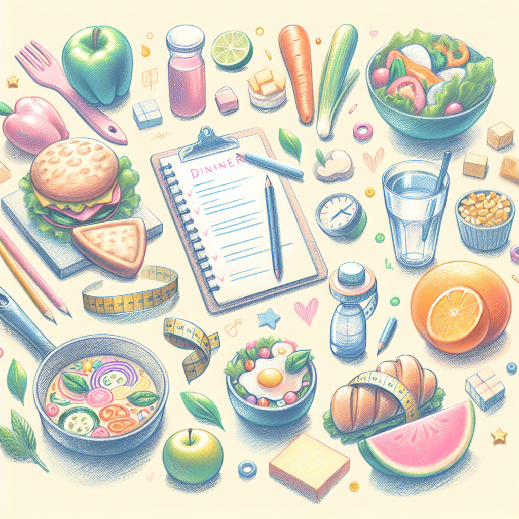 Pastelková ilustrace znázorňující téma: Zdravé stravování