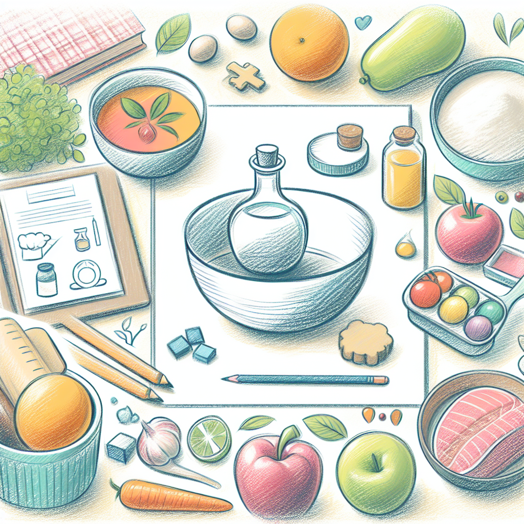 Pastelková ilustrace znázorňující téma: Zdravé vaření