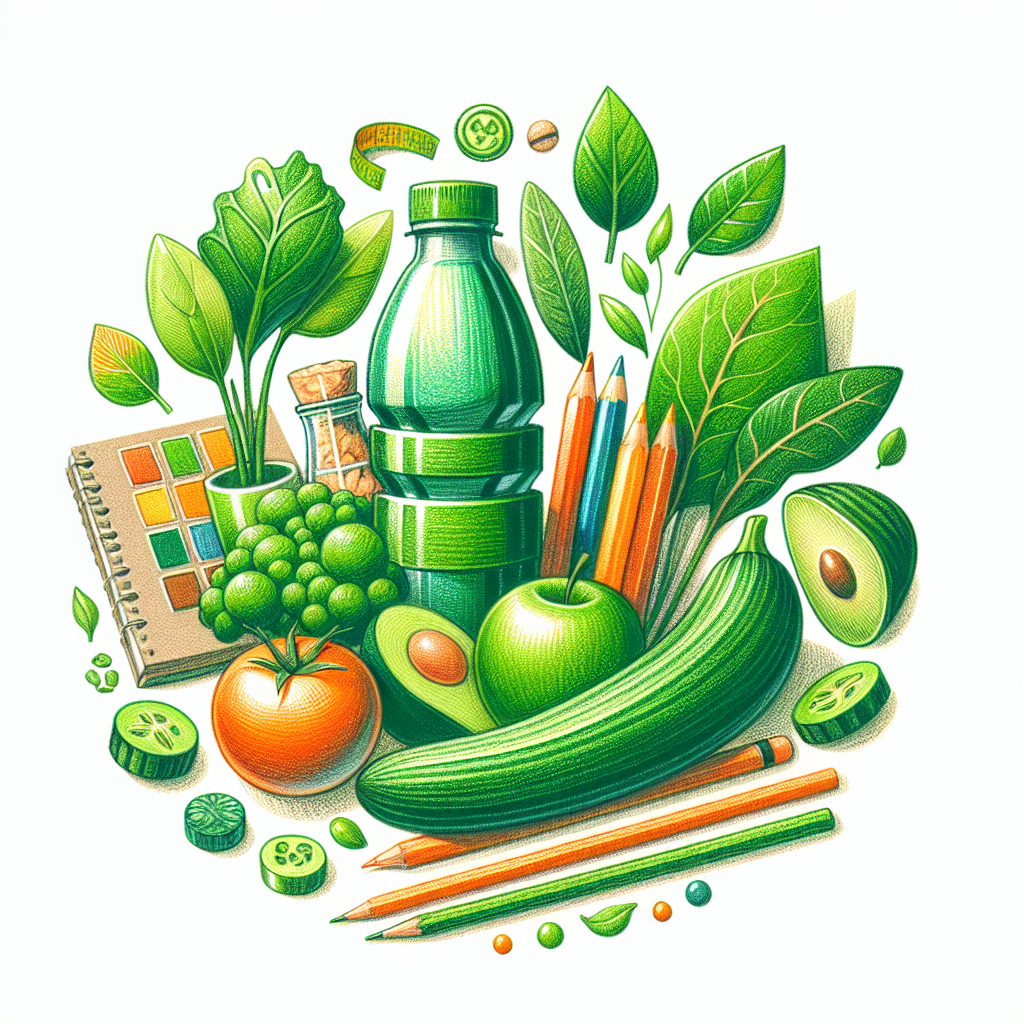 Pastelková ilustrace znázorňující téma: Zdravá strava