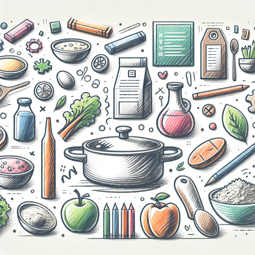 Pastelková ilustrace znázorňující téma: Zdravé vaření