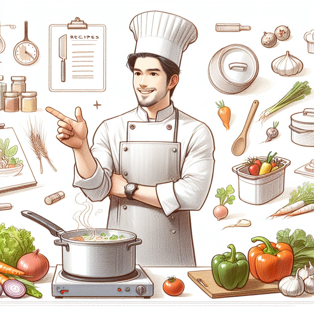 Pastelková ilustrace znázorňující téma: Vaření